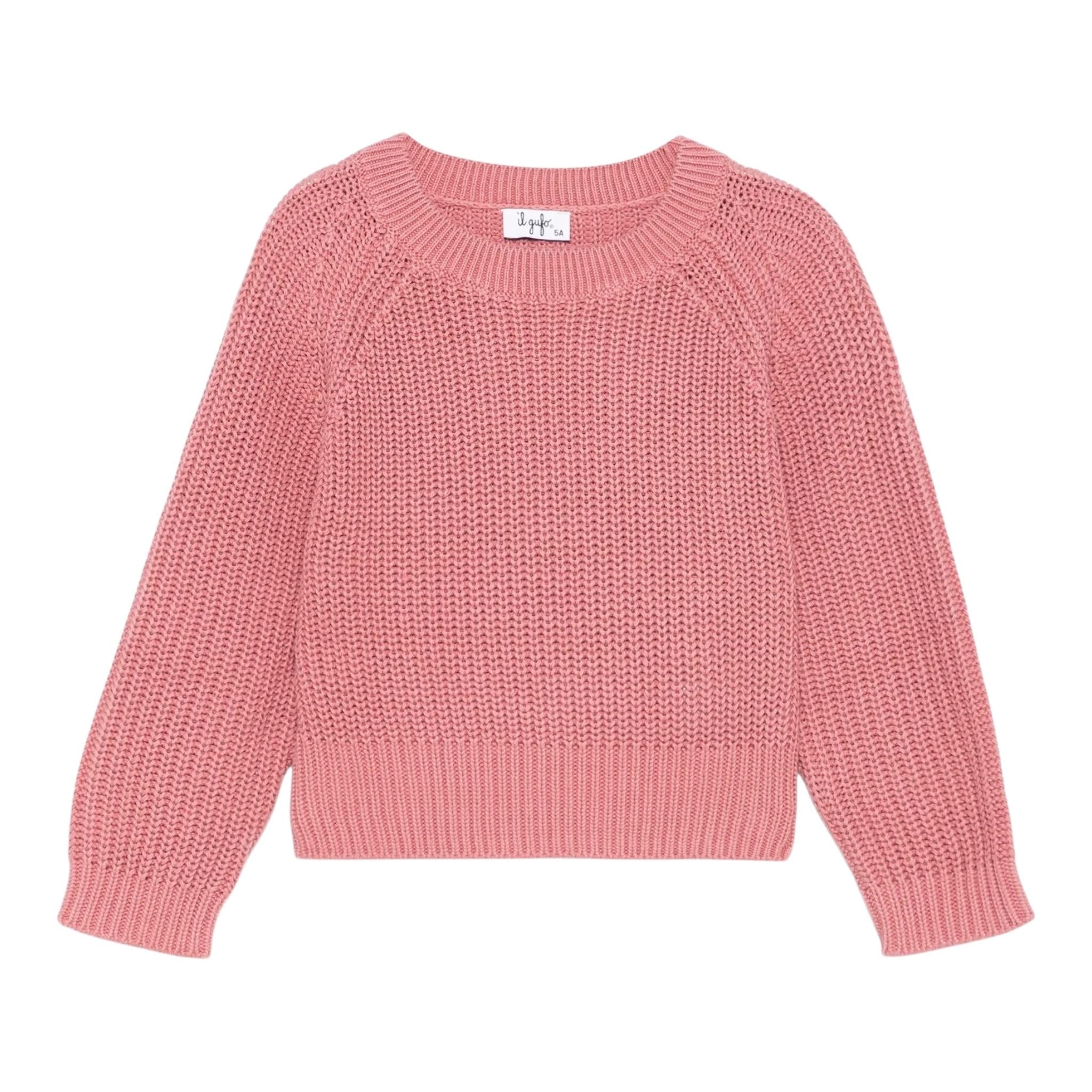 Il Gufo Maglia Girocollo Tinta Unita per Neonata P25MA482EM109 ROSA IL GUFO 