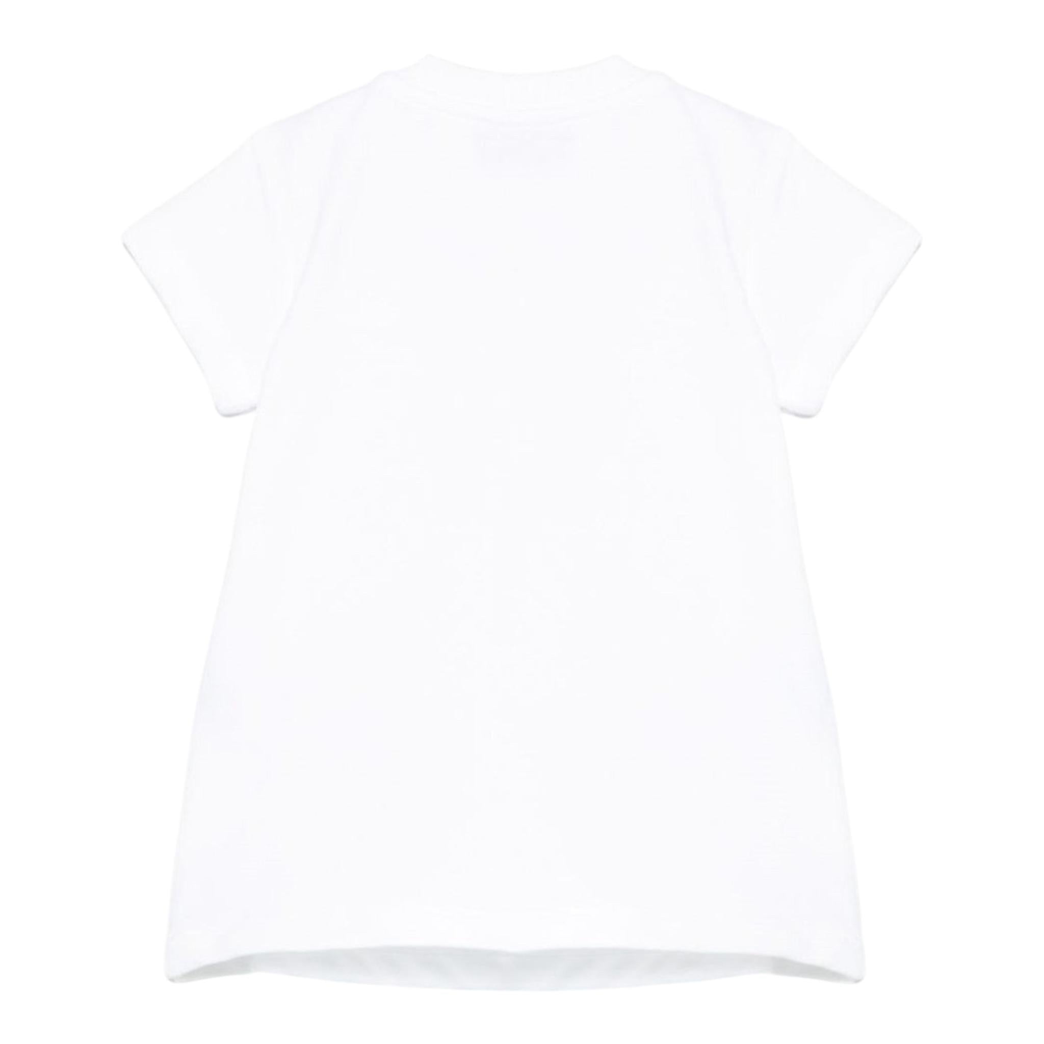 Moschino Abito Girocollo Tinta Unita con Stampa per Neonata MDV0C9 BIANCO MOSCHINO 