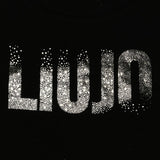 LIU JO shirt girocollo tinta unita con stampa Nero per Bambina GF4210 NERO LIU JO 