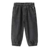 IL GUFO jeans tinta unit con elastico in vita Nero per Neonato A24PL427J0048NX NERO IL GUFO 