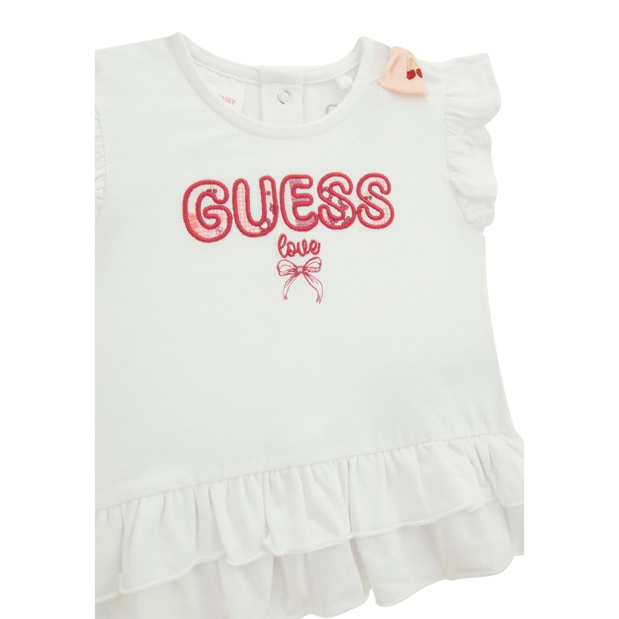 Guess Completo 2 Pezzi T-Shirt-Short per Neonata A5GG01K6YW4 BIANCO GUESS 