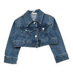 Liu Jo Giubbino In Denim Tinta Unita per Bambina KA5066JX BLU LIU JO 