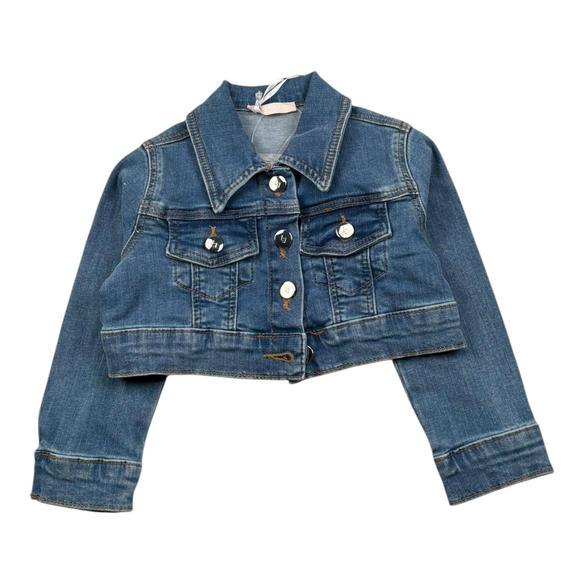 Liu Jo Giubbino In Denim Tinta Unita per Bambina KA5066JX BLU LIU JO 