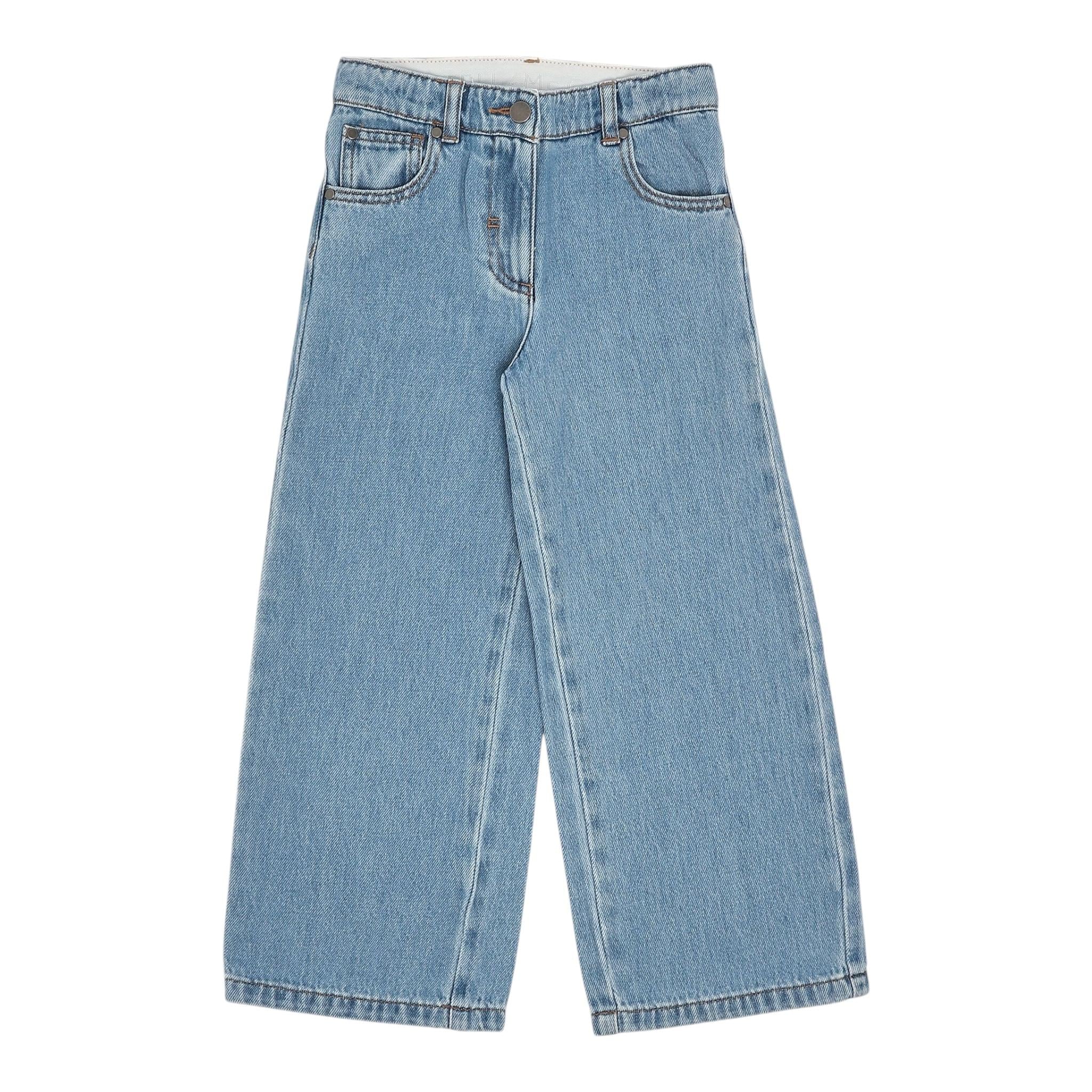 STELLA McCARTNEY jeans tinta unita modello zampa Azzurro per Bambina TV6B10 AZZURRO STELLA McCARTNEY 