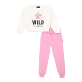 JOHN RICHMOND completo 2pz felpa- pantalone bicolore Bianco/rosa per Bambina RGA24124CF BIANCO/ROSA JOHN RICHMOND 