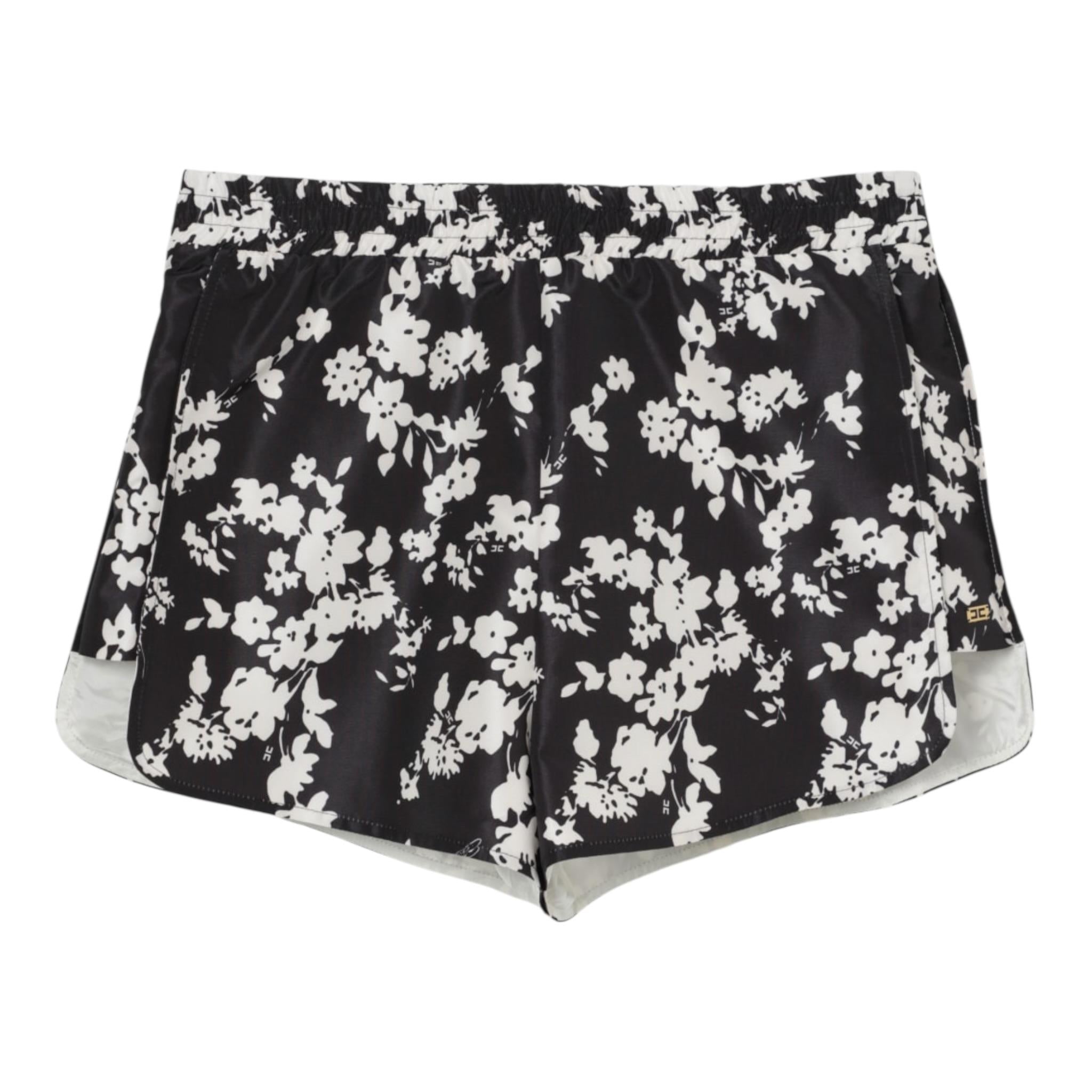 Elisabetta Franchi Short Tinta Unita Stampa Fantaisa per Bambina EFBE069X NERO ELISABETTA FRANCHI 