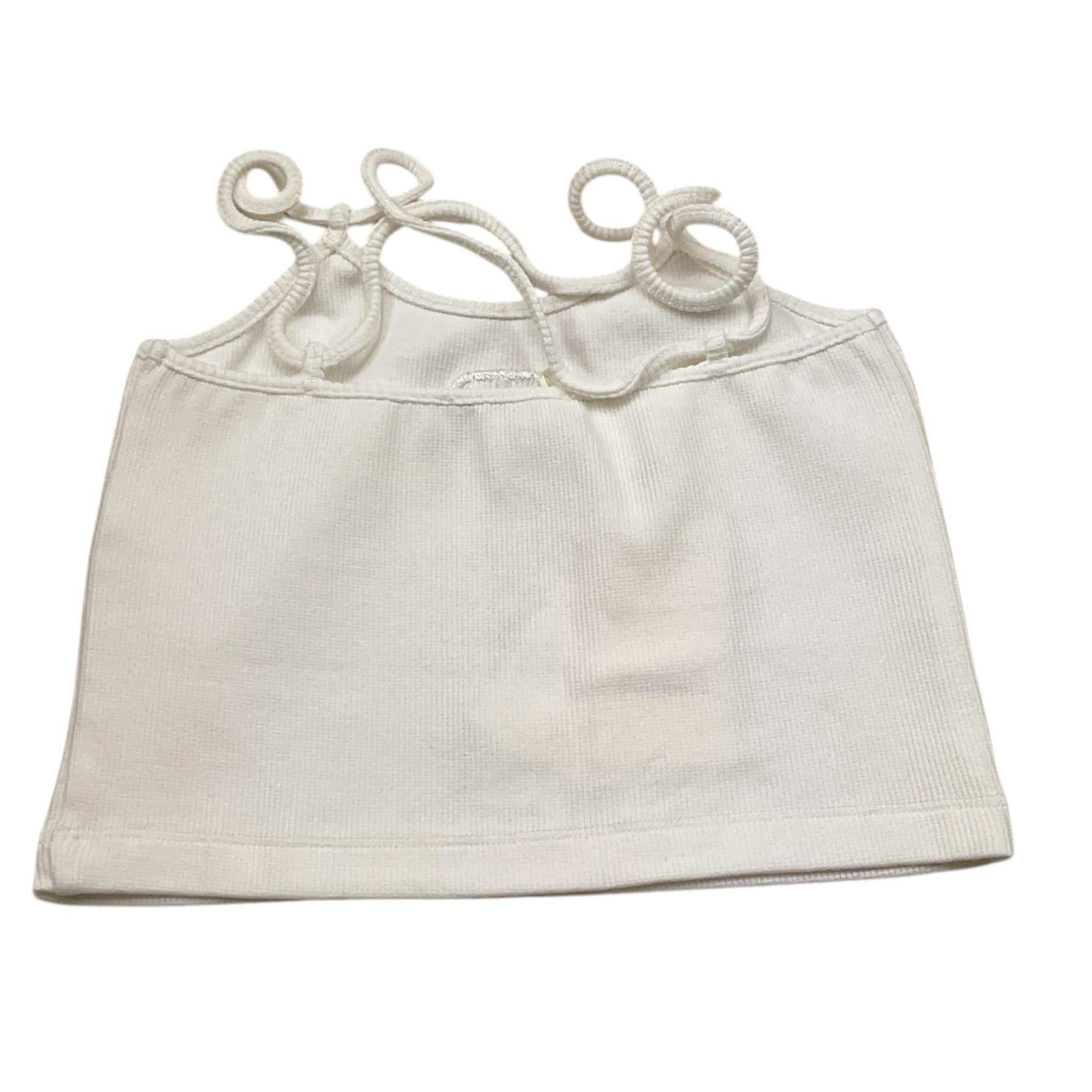 Twinset Top Tinta Unita con Logo per Bambina 251GJ2570 BIANCO TWINSET 