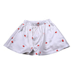 Vicolo Gonna Tinta Unita con Stampa Fragole per Bambina 3146G00354 BIANCO VICOLO 