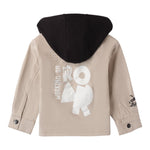 Sarabanda Giubbino tinta unita con Cappuccio Beige per Bambino 0B029 BEIGE SARABANDA 