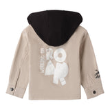 Sarabanda Giubbino tinta unita con Cappuccio Beige per Bambino 0B029 BEIGE SARABANDA 