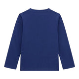 Guess Shirt Girocollo Tinta Unita con Stampa per Neonato N5RI01K8HM4 BLU GUESS 