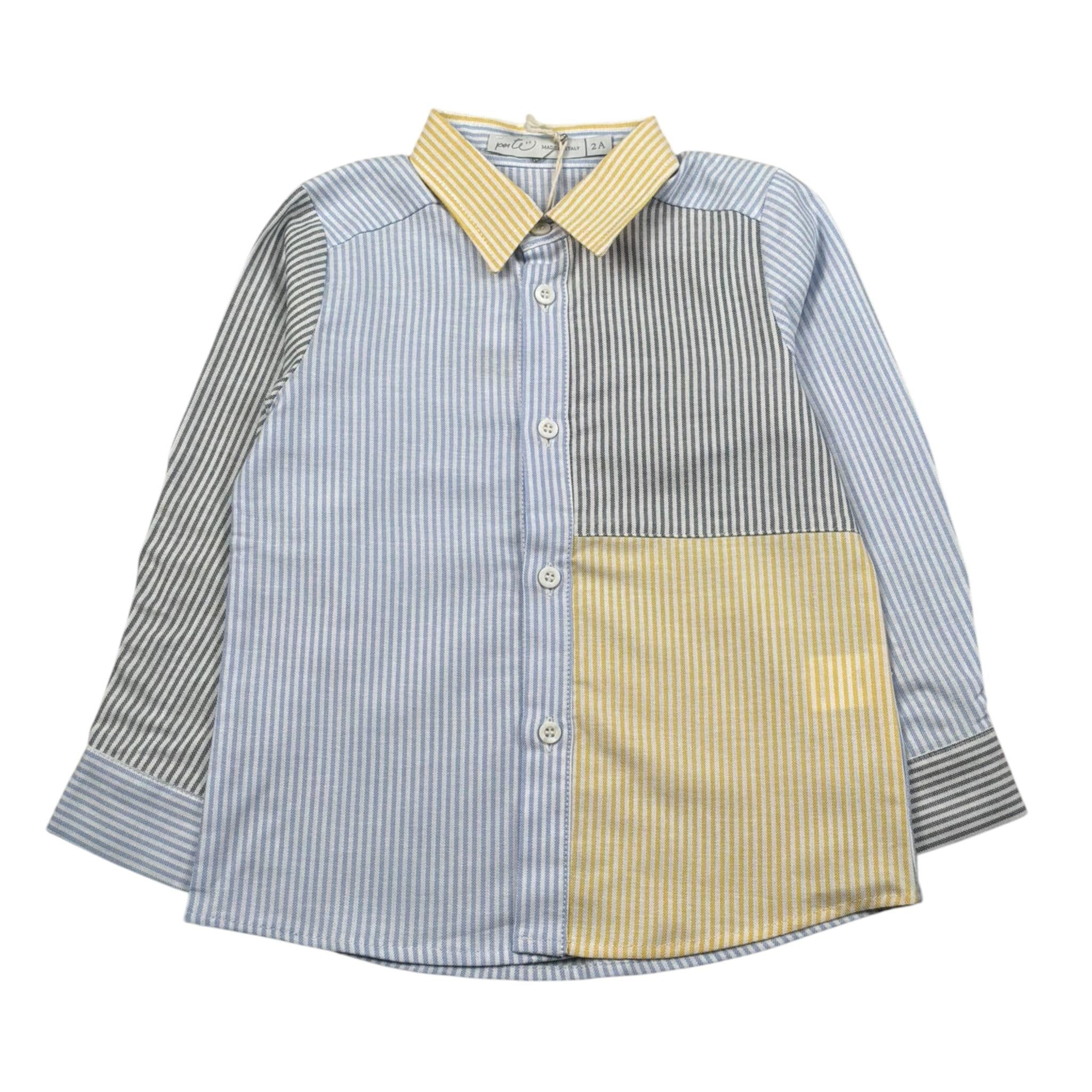 Per Te Camicia Manica Lunga Fantasia A Righe Multicolor per Neonato 33774 MULTICOLOR PER TE 