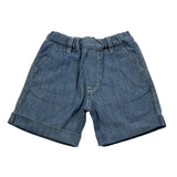 Diesel Bermuda In Denim Tinta Unita con Logo per Neonato K00146 BLU DIESEL 