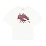 LANVIN t-shirt tinta unita con stampa Bianco per Bambina N30117 BIANCO LANVIN 