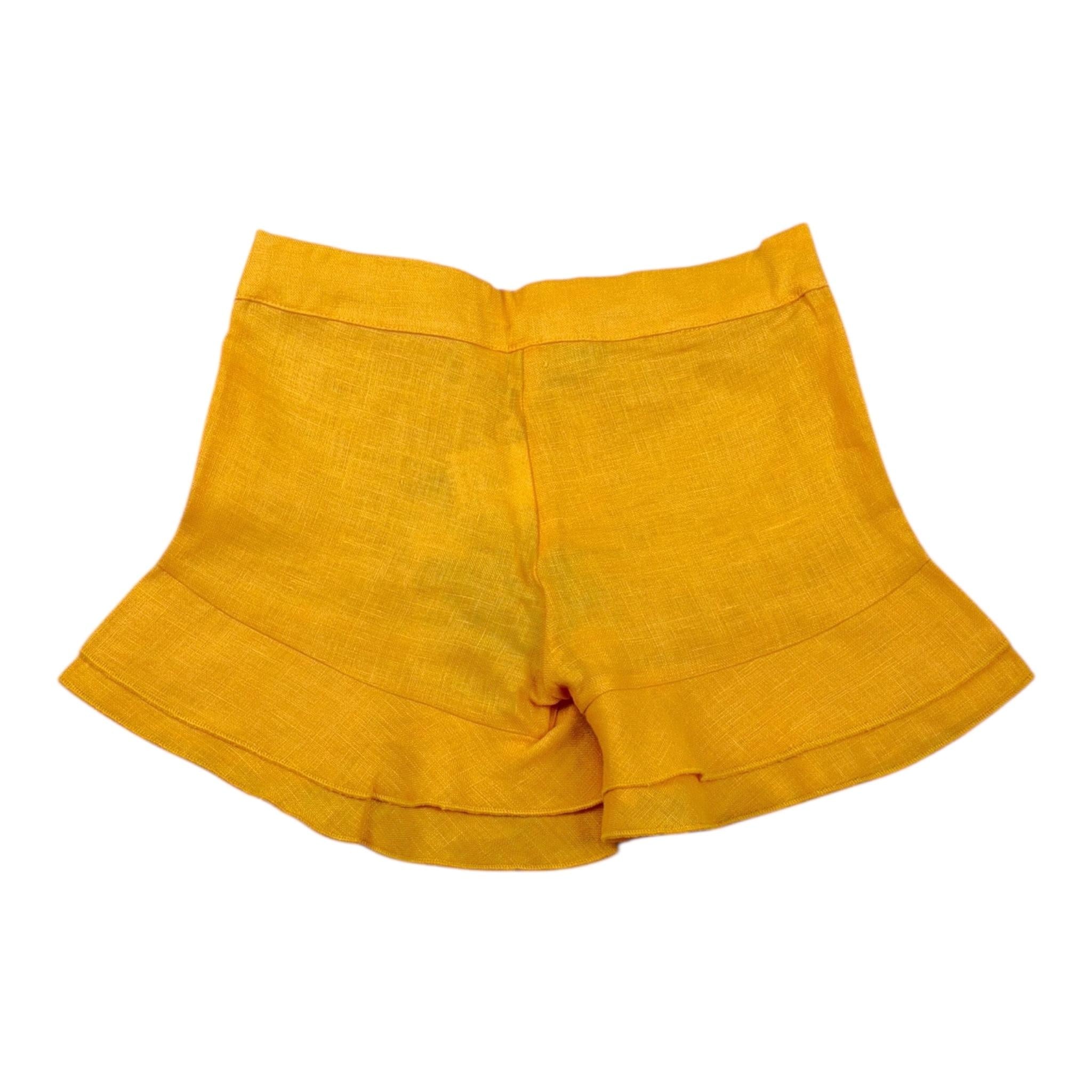 La Stupenderia Short Tinta Unita con Fantasia A Righe per Bambina TJBR72X GIALLO LA STUPENDERIA 