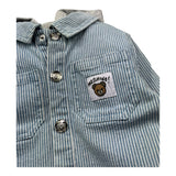 Moschino Giubbino In Denim con Cappuccio per Neonato MUA00A AZZURRO MOSCHINO 