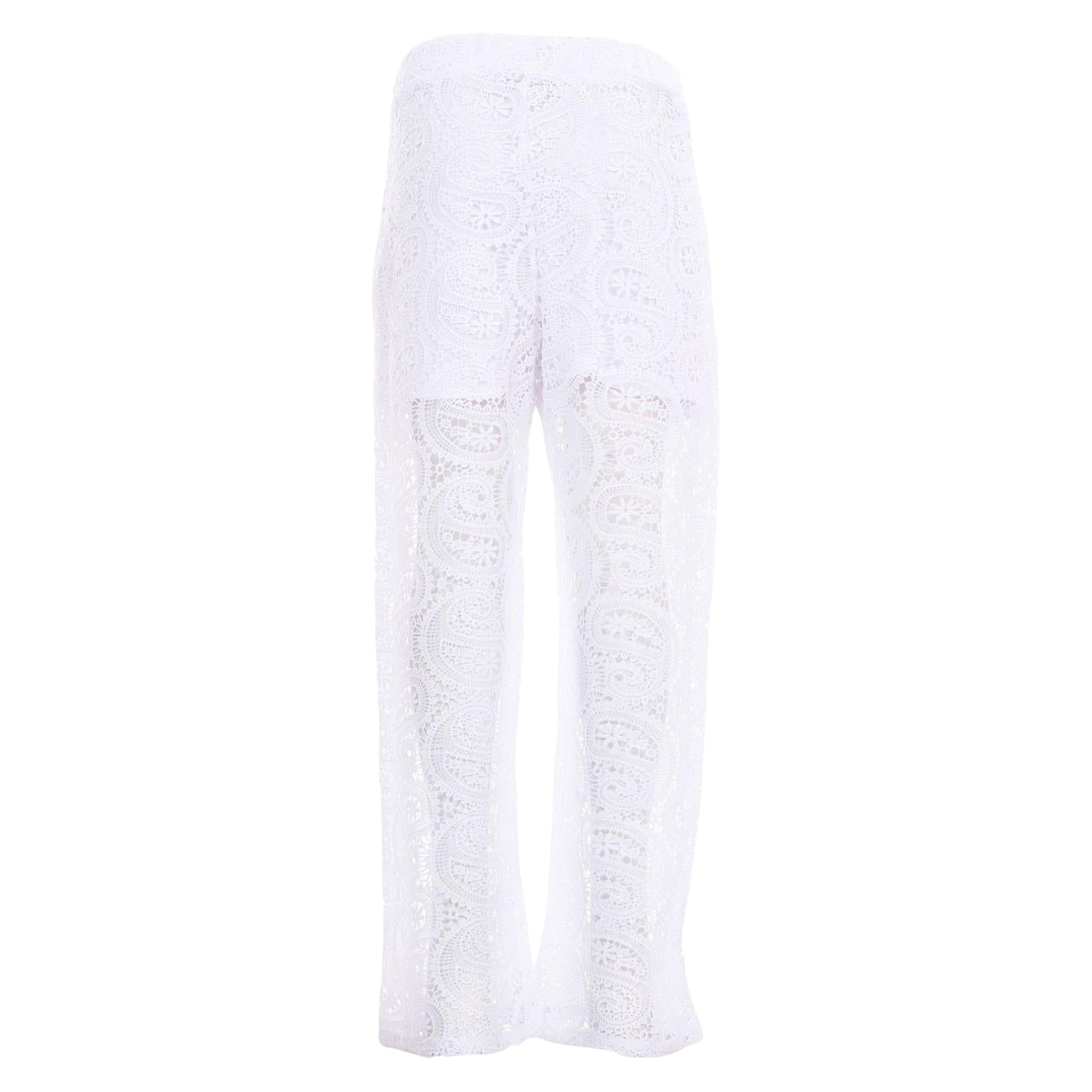 Twinset Pantalone tinta unita Traforato Bianco per Bambina 251GJ2QR4X BIANCO TWINSET 