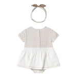 Mayoral Pagliaccetto Mezza Manica con Fascia Capelli per Neonata 1658 BIANCO MAYORAL 