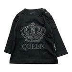 JOHN RICHMOND shirt girocollo tinta unita con stampa Nero per Neonata RIA25114TS NERO JOHN RICHMOND 