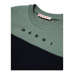 MARNI felpa chiusa bicolore girocollo Nero/verde per Bambino M01220 NERO/VERDE MARNI 