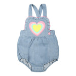 Billieblush Pagliaccetto In Denim Tinta Unita con Stampa per Neonata U21005X AZZURRO BillIEBLUSH 