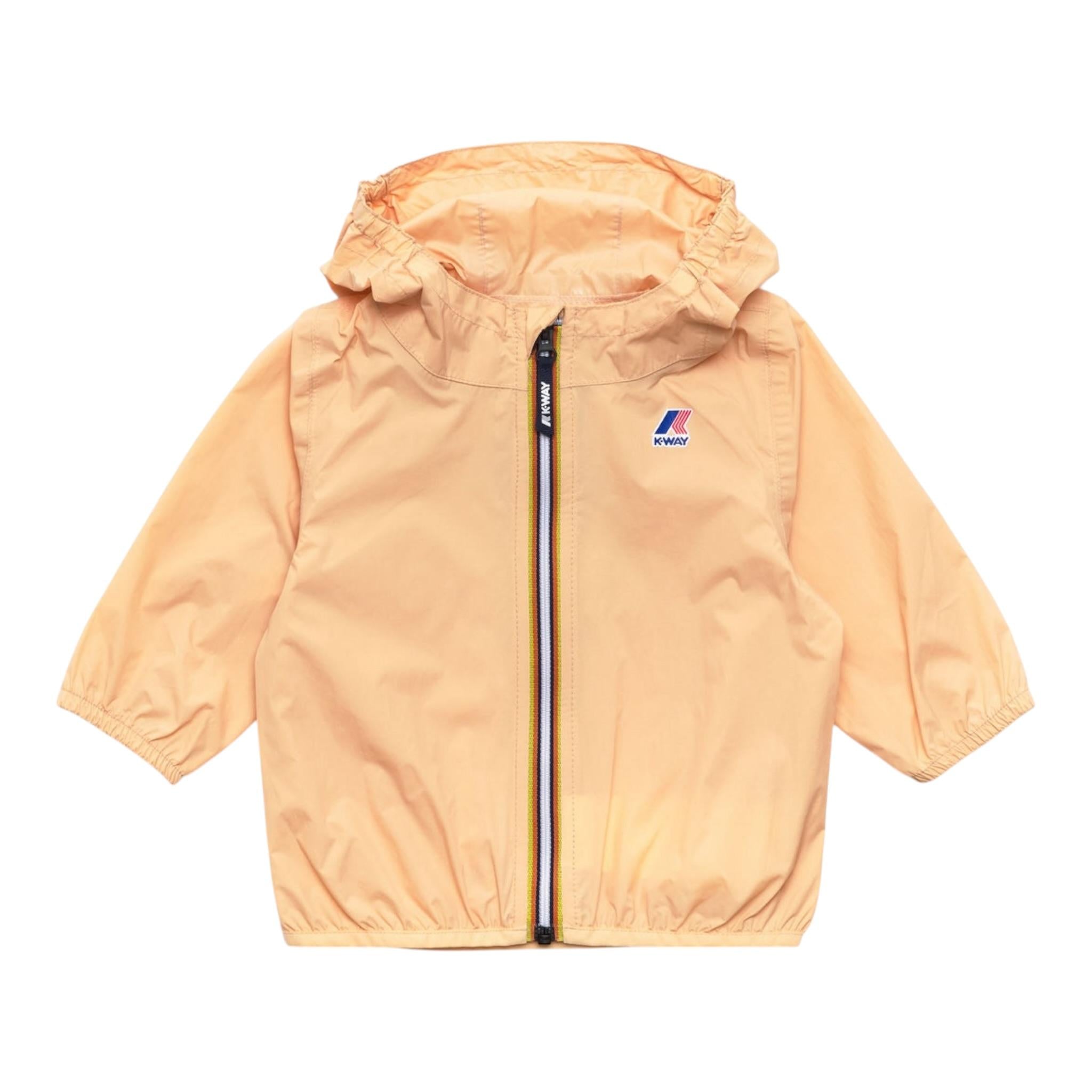 K-Way Giubbino Tinta Unita con Cappuccio per Bambina K61336W PESCA K-WAY 