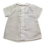 Barcellino Camicia Tinta Unita Mezza Manica per Neonato 9059 BIANCO BARCELLINO 