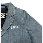 Diesel Giacca Tinta Unita In Denim con Logo per Neonato K00144 BLU DIESEL 