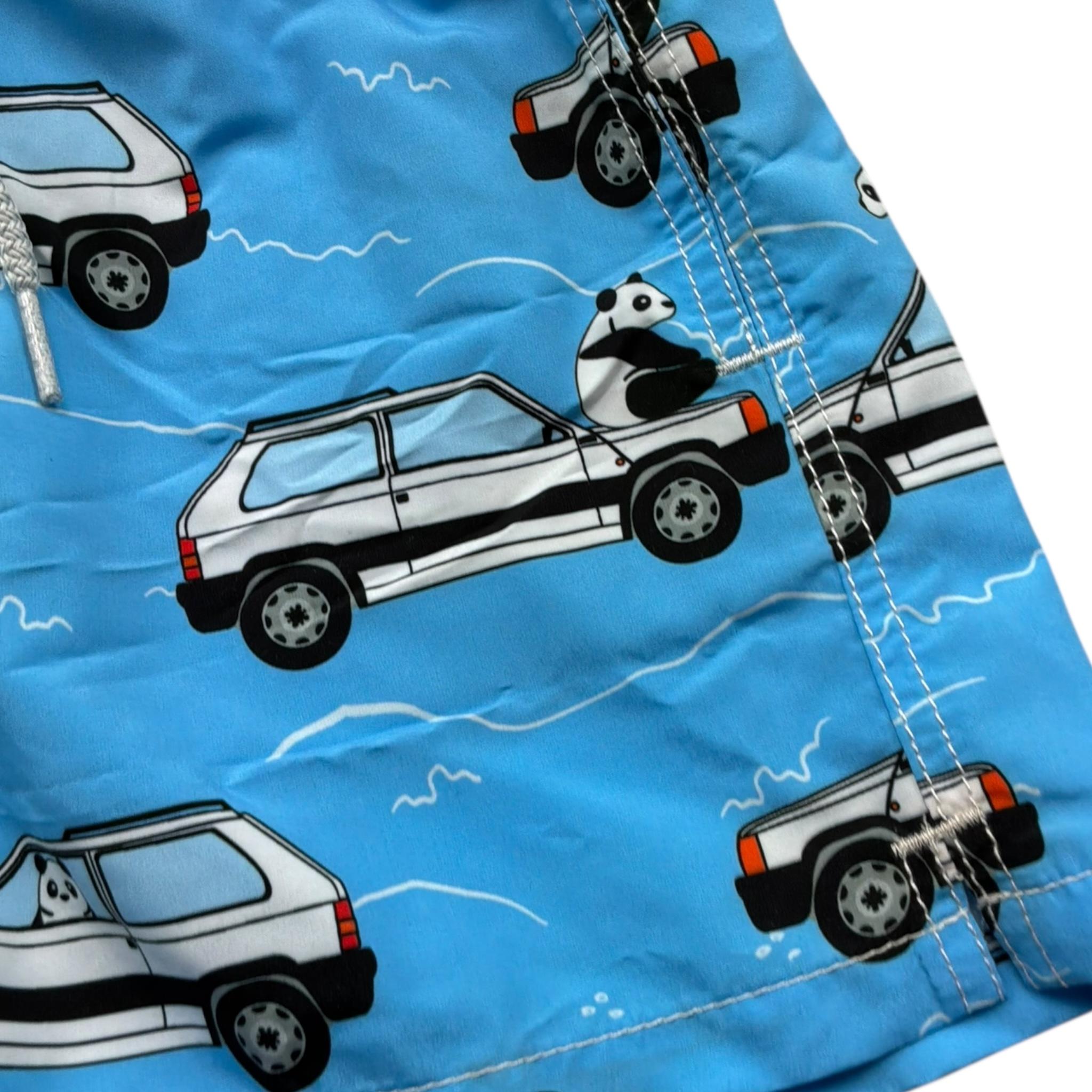 Saint Barth Costume Modello Boxere Tinta Unita con Stampa  per Bambino PANDA AZZURRO SAINT BARTH 