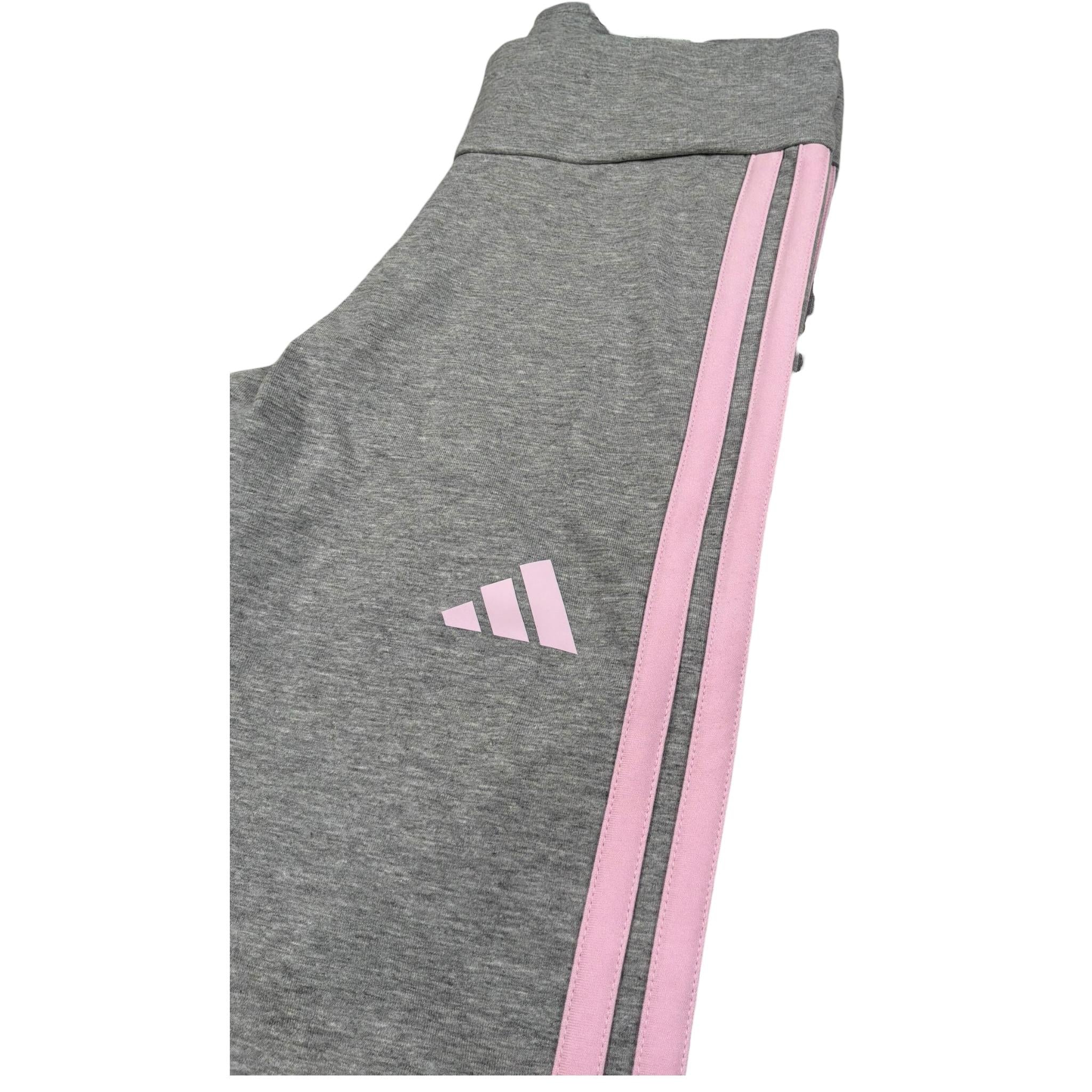 Adidas Leggins Tinta Unita con Logo per Bambina JF3674 GRIGIO Adidas 