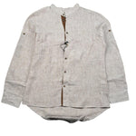 Over-D Camicia Bicolore con Fantasia A Righe per Bambino OK1085SCM BIANCO/MARRONE OVER-D 