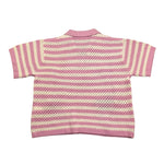 Saint Barth Polo Mezza Manica Fantasia A Righe per Bambina PIX0003 BIANCO/ROSA SAINT BARTH 