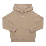 Msgm Felpa Chiusa con Cappuccio Tinta Unita con Stampa per Bambina J02025 BEIGE MSGM 