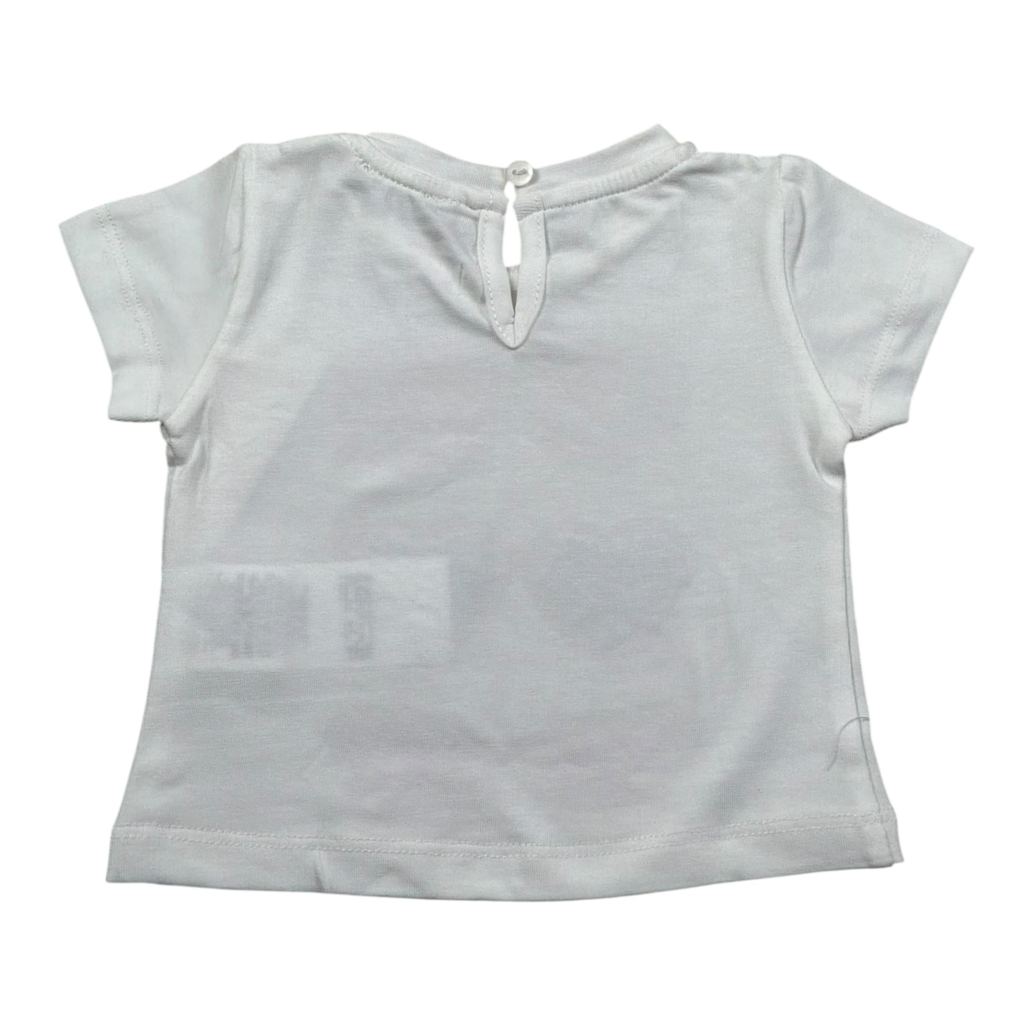 M+E' T-Shirt Girocollo tinta unita con Stampa Panna per Bambina UE1860JXX PANNA M+E' 