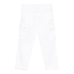 Dondup Pantalone Tinta Unita con Tasconi per Bambino DMPA114X BIANCO DONDUP 