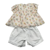Barcellino Completo 3 Pezzi Camicia-Short-Fascia per Neonata 121017 PANNA BARCELLINO 