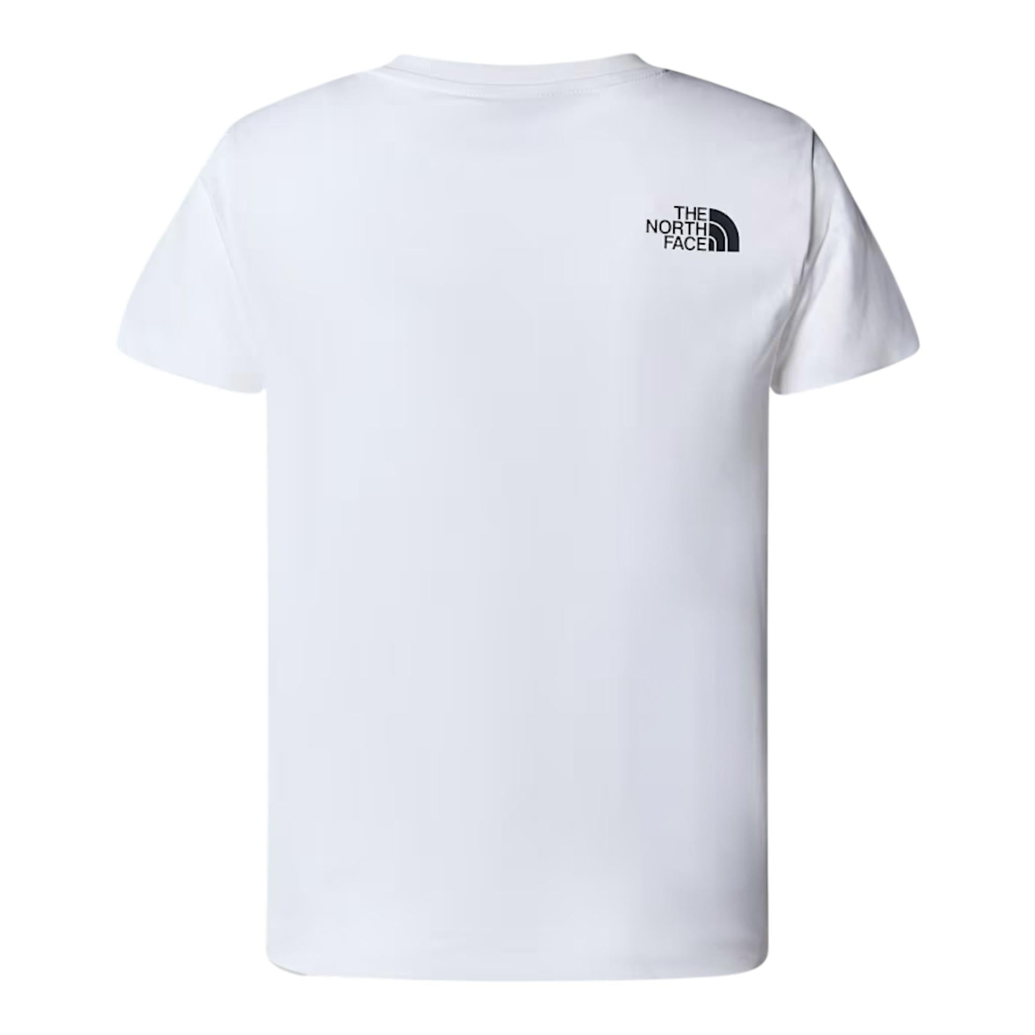 The North Face T-Shirt Girocollo Tinta Unita con Stampa per Bambino NF0A855CFN41 BIANCO THE NORTH FACE 