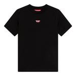 Diesel T-Shirt Girocollo Tinta Unita con Stampa per Bambino J02237X NERO DIESEL 