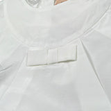 Elisabetta Franchi Abito Tinta Unita con Rouches per Bambina EGAB198XJ BIANCO ELISABETTA FRANCHI 