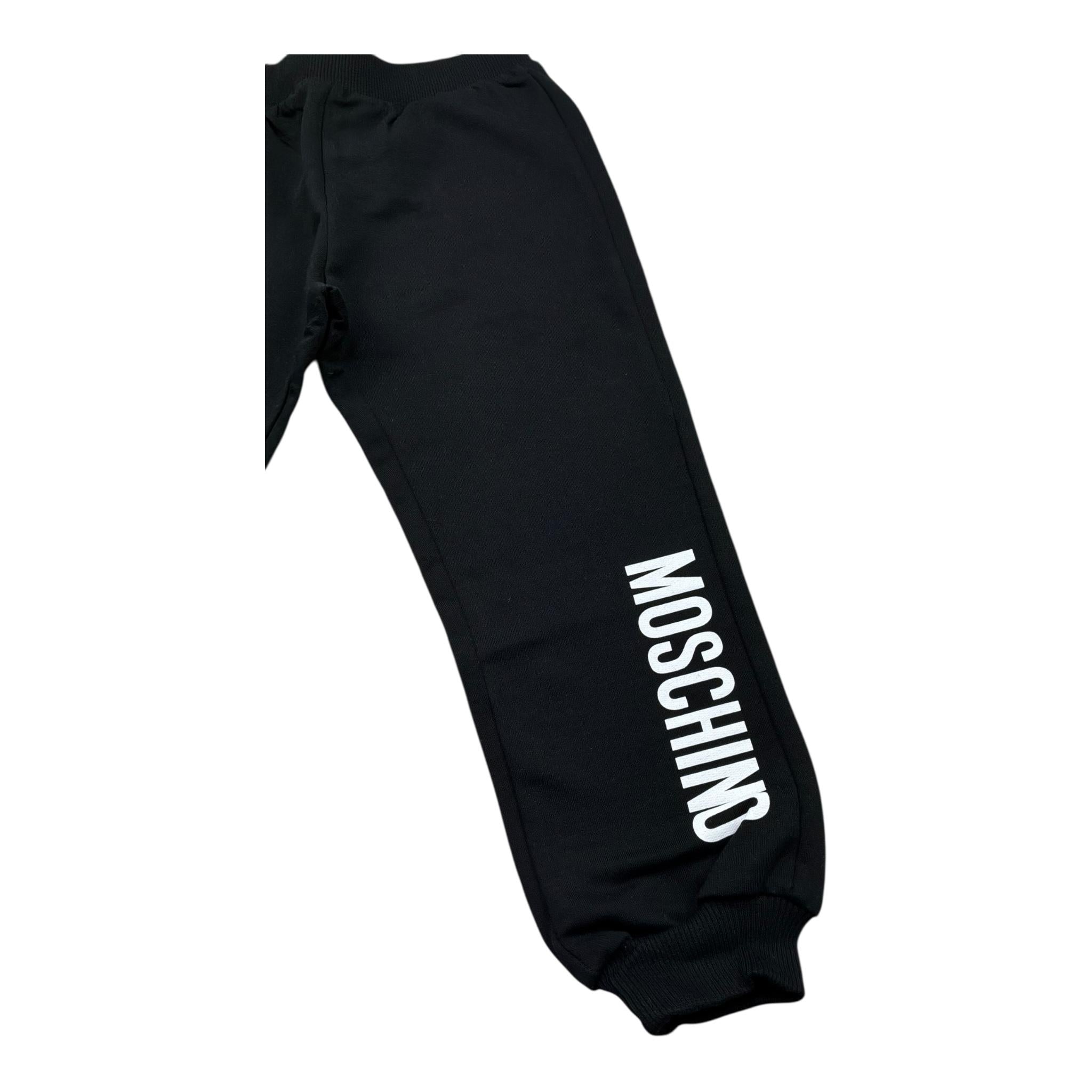 Moschino Pantalone Tintaunita con Logo per Bambino MUP05GJ NERO MOSCHINO 