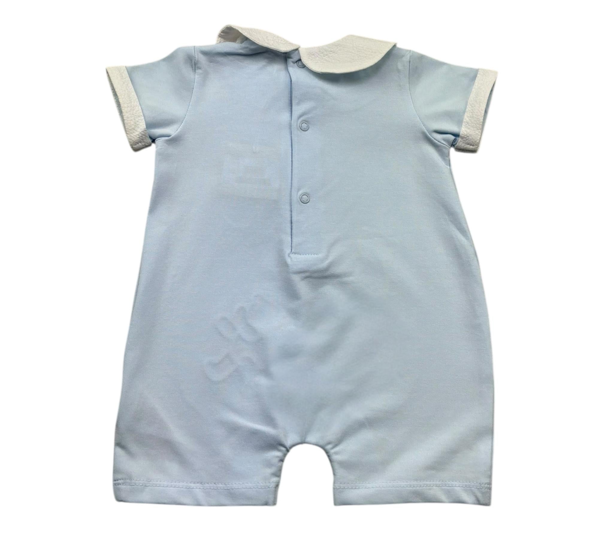 Le Bebe Pagliaccetto Mezza Manica Tinta Unita per Neonato LBB5297 AZZURRO LE BEBE 