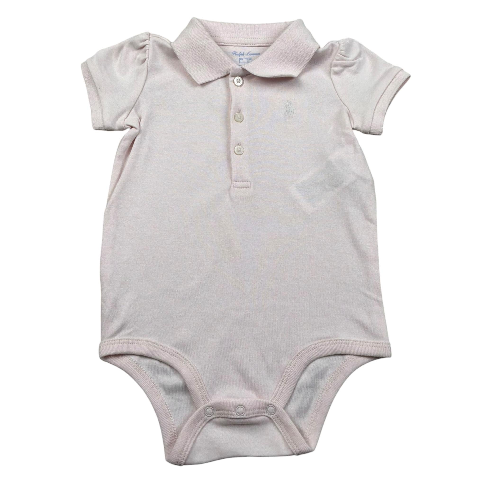 Ralph Lauren Body Mezza Manica Tinta Unita per Neonata 310866741002 ROSA RALPH LAUREN 