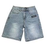 Iceberg Bermuda In Denim Tinta Unita con Stampa per Bambino BMICE5100JX AZZURRO ICEBERG 