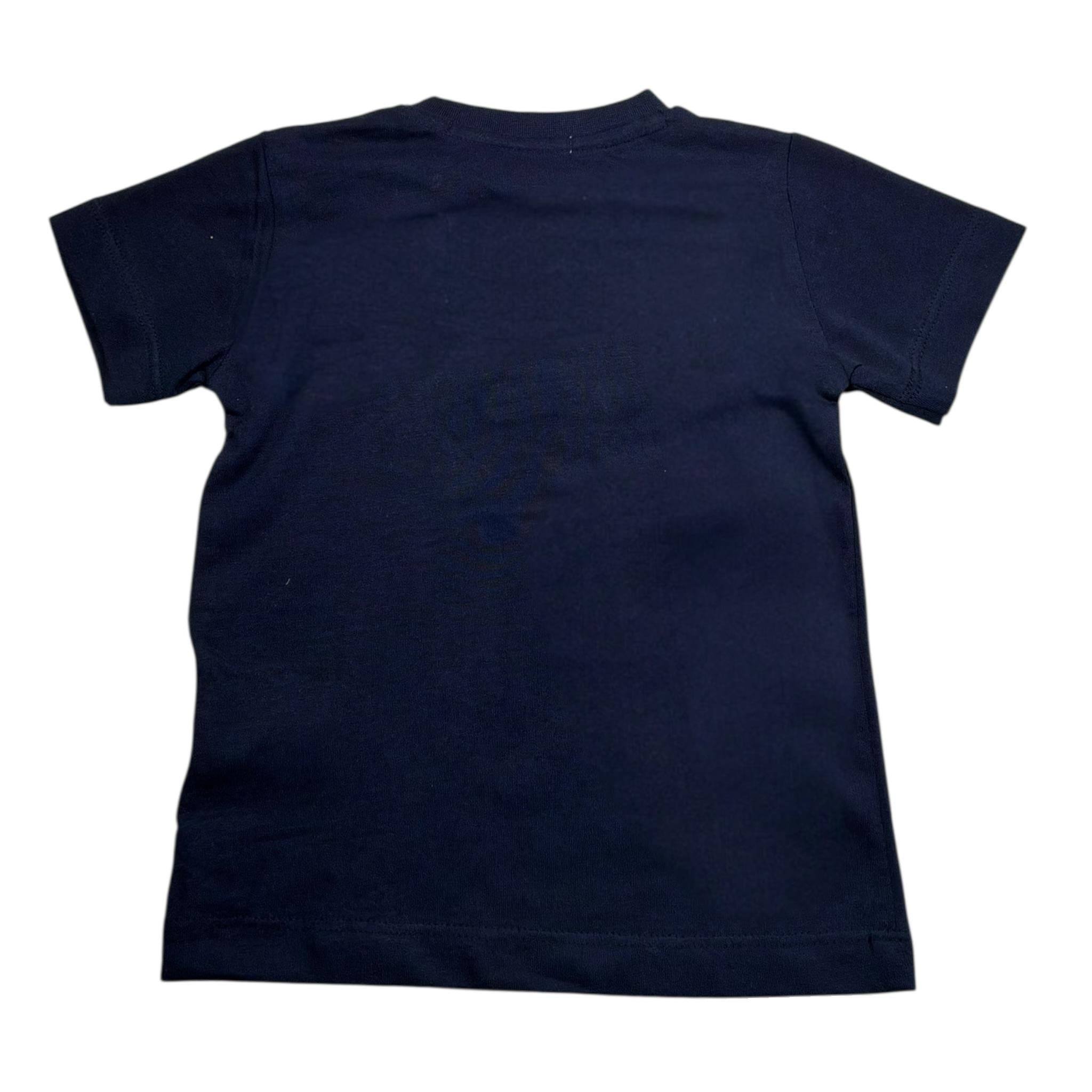 Cesare Paciotti T-Shirt Tinta Unita Girocollo con Stampa per Neonato TSP4116B BLU CESARE PACIOTTI 