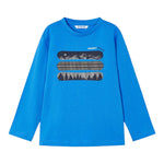 MAYORAL shirt girocollo tinta unita con stampa in contrasto Blu per Neonato 4055 BLU MAYORAL 