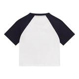 Guess T-Shirt Girocollo Tinta Unita con Maniche In Contrasto E Applicazioni per Bambina J5GI06K8HM4 BIANCO GUESS 