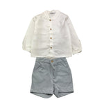 CALAMARO completo 2pz camicia-bermuda bicolore Bianco/azzurro per Neonato 11075 BIANCO/AZZURRO CALAMARO 