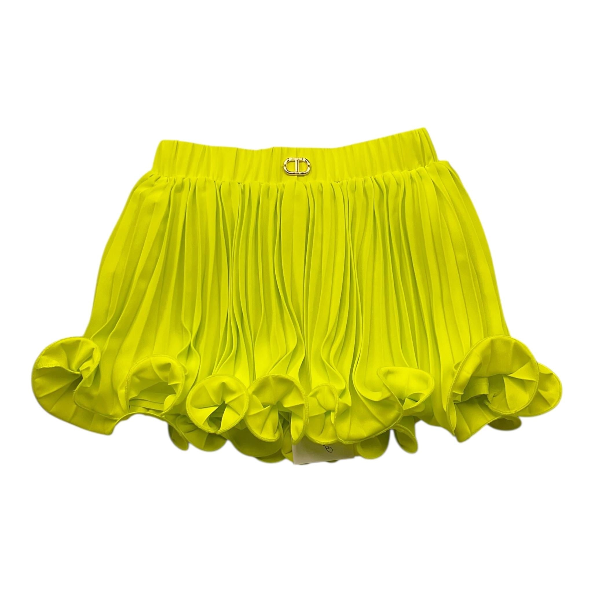 Twinset Gonna Tinta Unita con Balze per Neonata 251GJ2QQ5N GIALLO FLUO TWINSET 