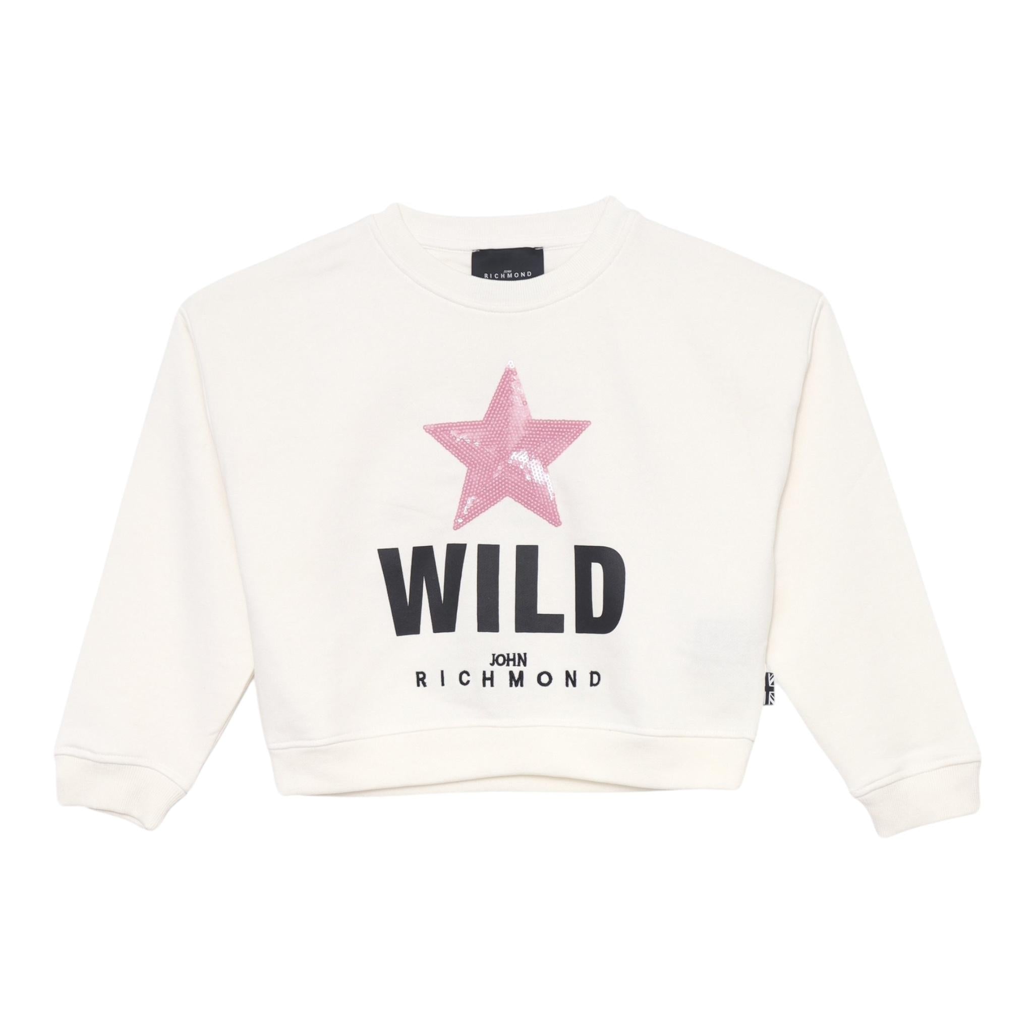 JOHN RICHMOND completo 2pz felpa- pantalone bicolore Bianco/rosa per Bambina RGA24124CF BIANCO/ROSA JOHN RICHMOND 