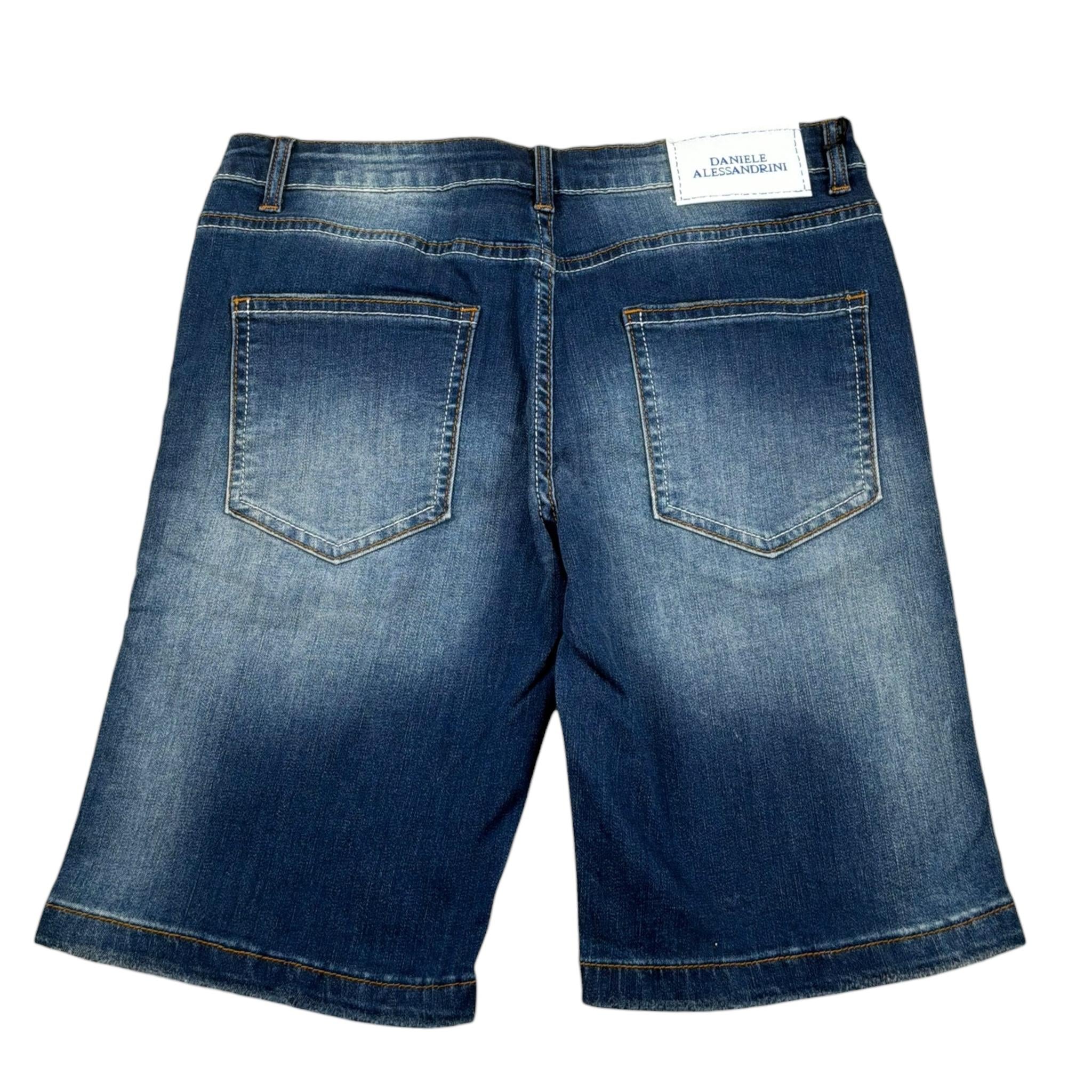 Daniele Alessandrini Bermuda In Denim Tinta Unita con 5 Tasche per Bambino 1236SD00026 BLU DANIELE ALESSANDRINI 